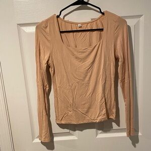 Women's Light Pink Long Sleeve Top